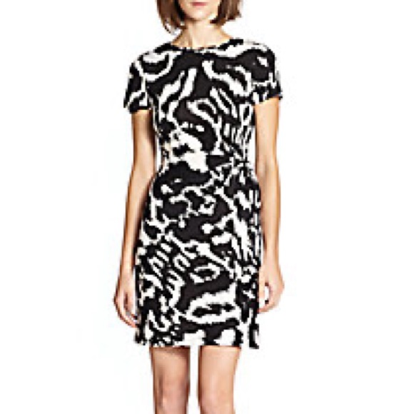 Diane von Furstenberg Zoe Silk Ikat Tie-Belt Wrap Dress - Picture 12 of 12